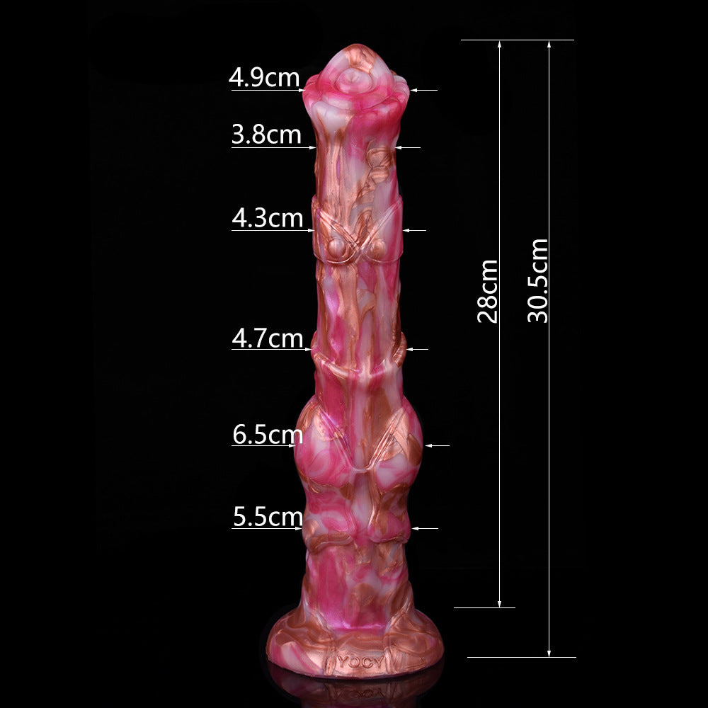 DILDO GÉANT POUR CHIEN EN SILICONE 12 POUCES ROSE