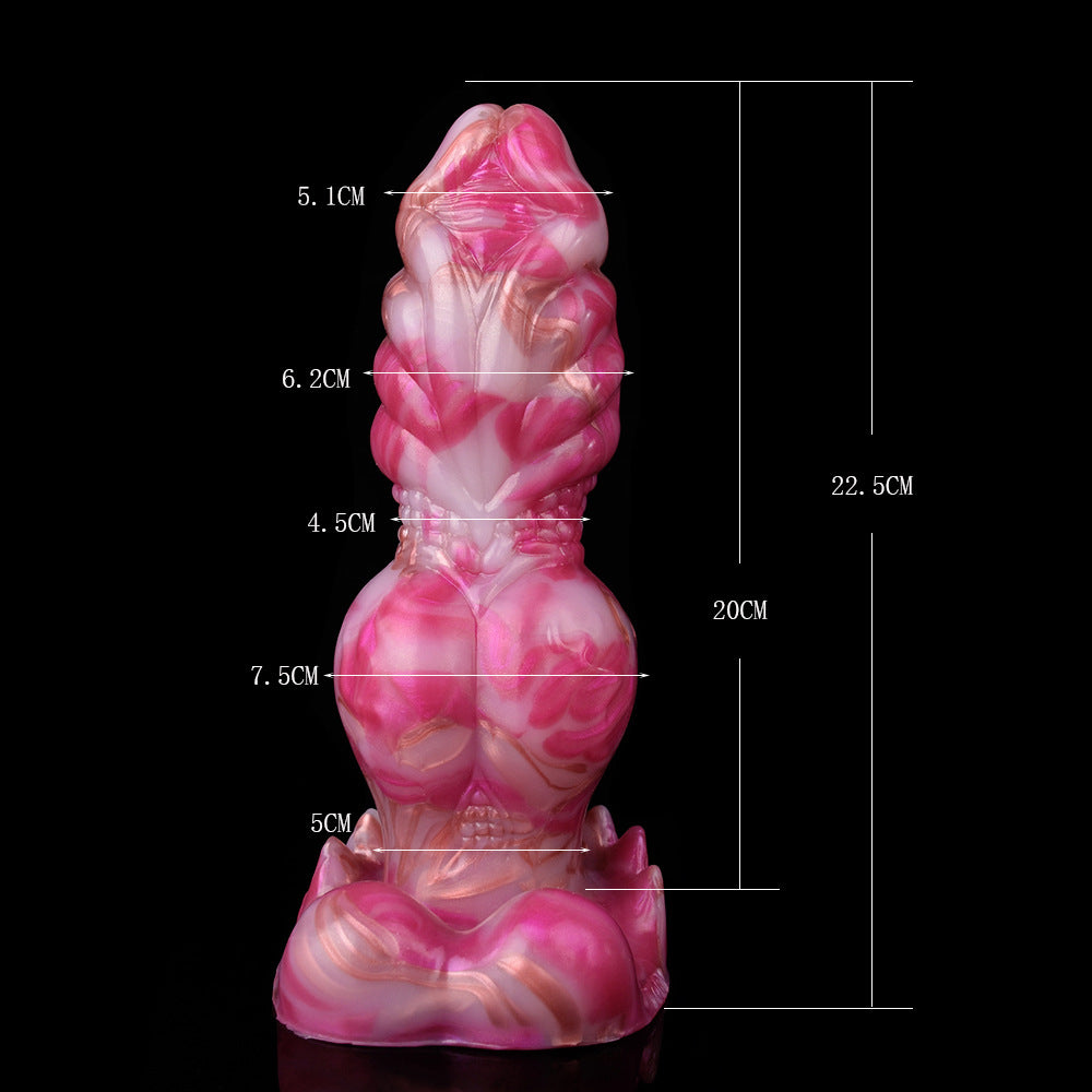 DILDO POUR CHIEN MONSTRE EN SILICONE 8 POUCES ROSE