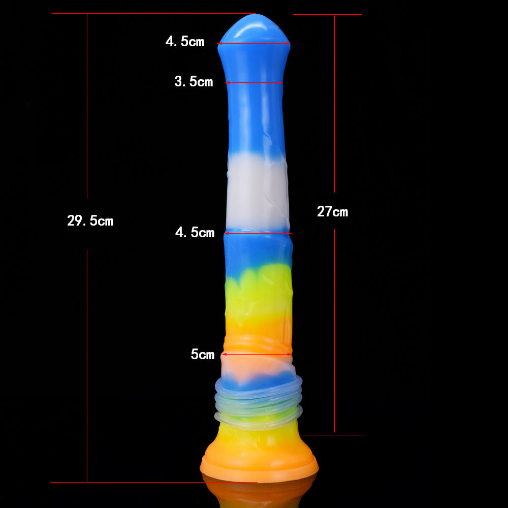 SQUIRTING DILDO ANAL SILICONE 11 INCH GLOW IN THE DARK