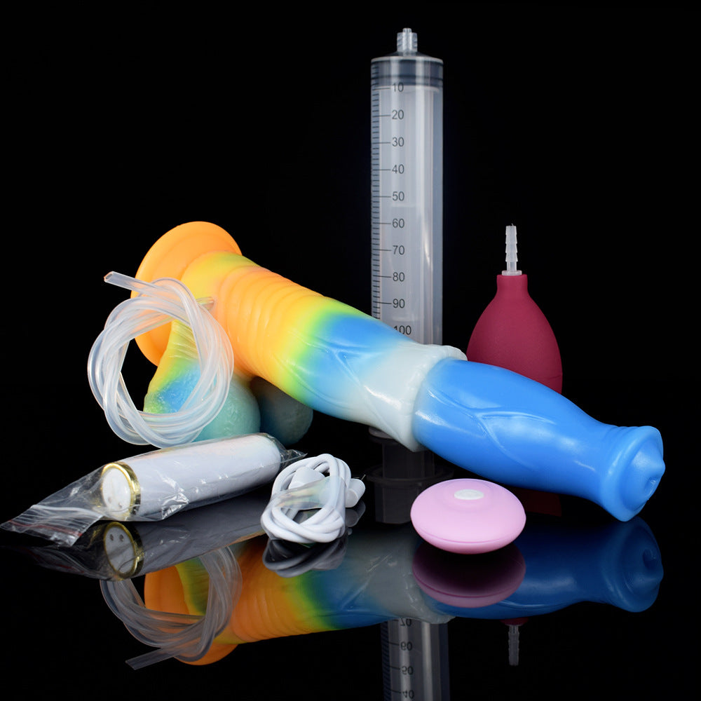 HORSE DILDO ANAL SILICONE 9 INCH BLUE VIBRATING