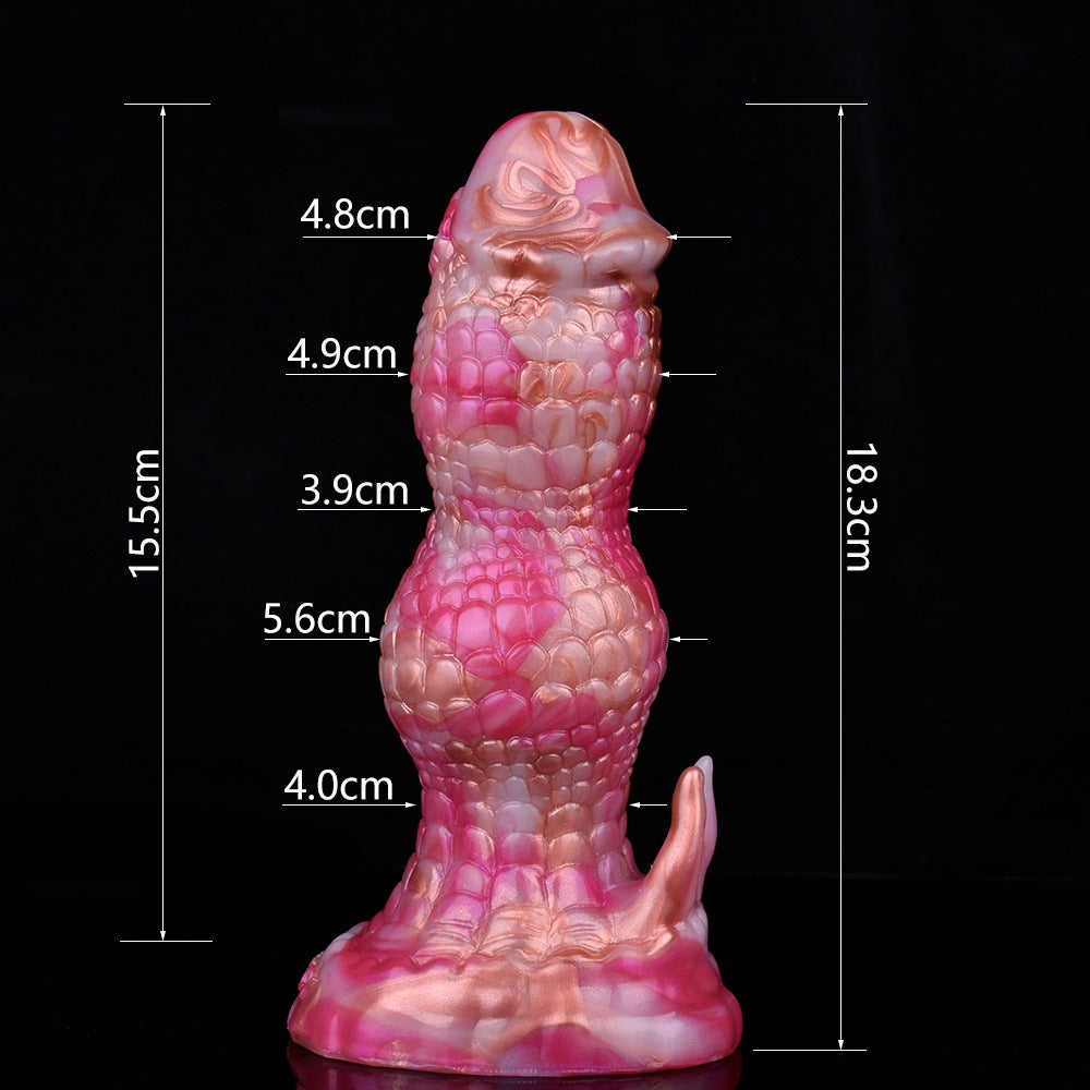 Godemichets Monstres en Silicone Noués 7 pouces Rose