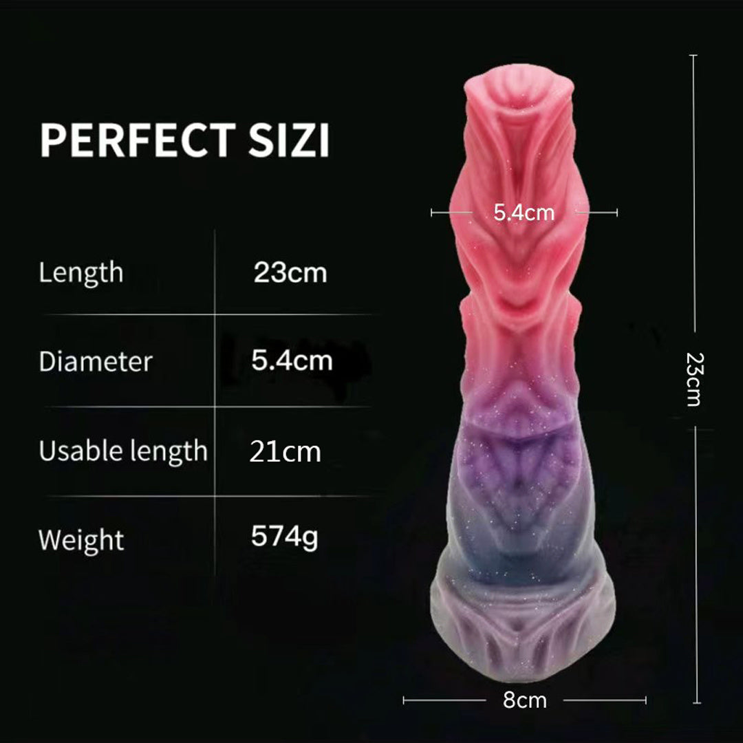 Gode Monstre Noué Fantaisie 9 pouces en silicone