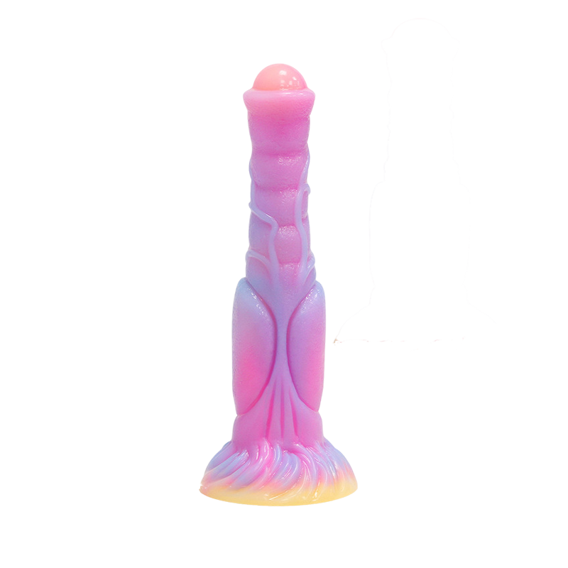 DILDO FANTASY NOUÉ EN SILICONE 9 POUCES BRILLE DANS LE NOIR