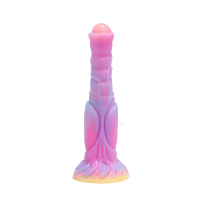 DILDO FANTASY NOUÉ EN SILICONE 9 POUCES BRILLE DANS LE NOIR