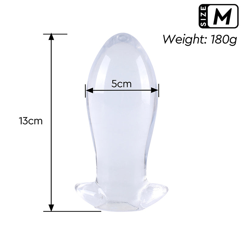 SMALL ANAL DILDO 7 INCH TRANSPARENT TRAINER