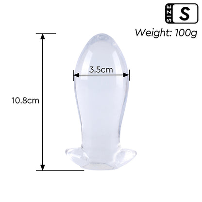 SMALL ANAL DILDO 7 INCH TRANSPARENT TRAINER