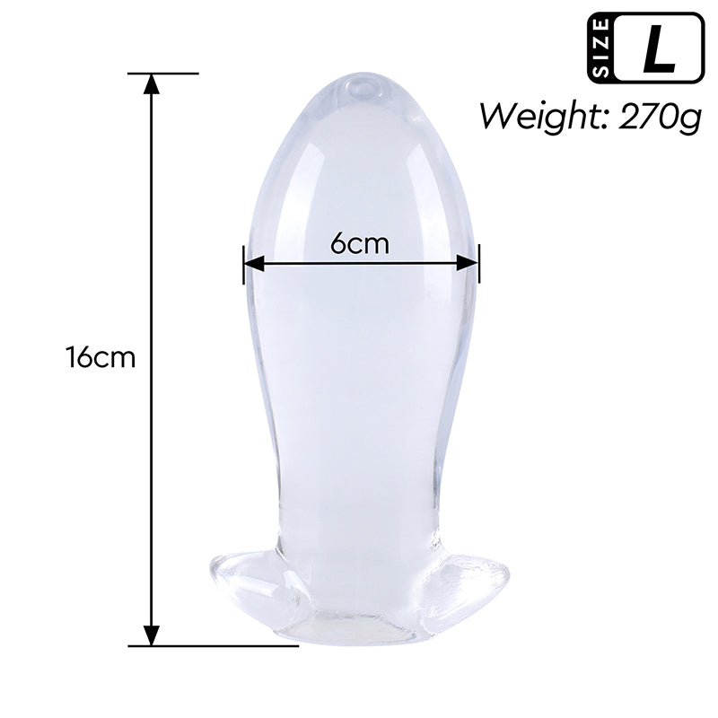 SMALL ANAL DILDO 7 INCH TRANSPARENT TRAINER