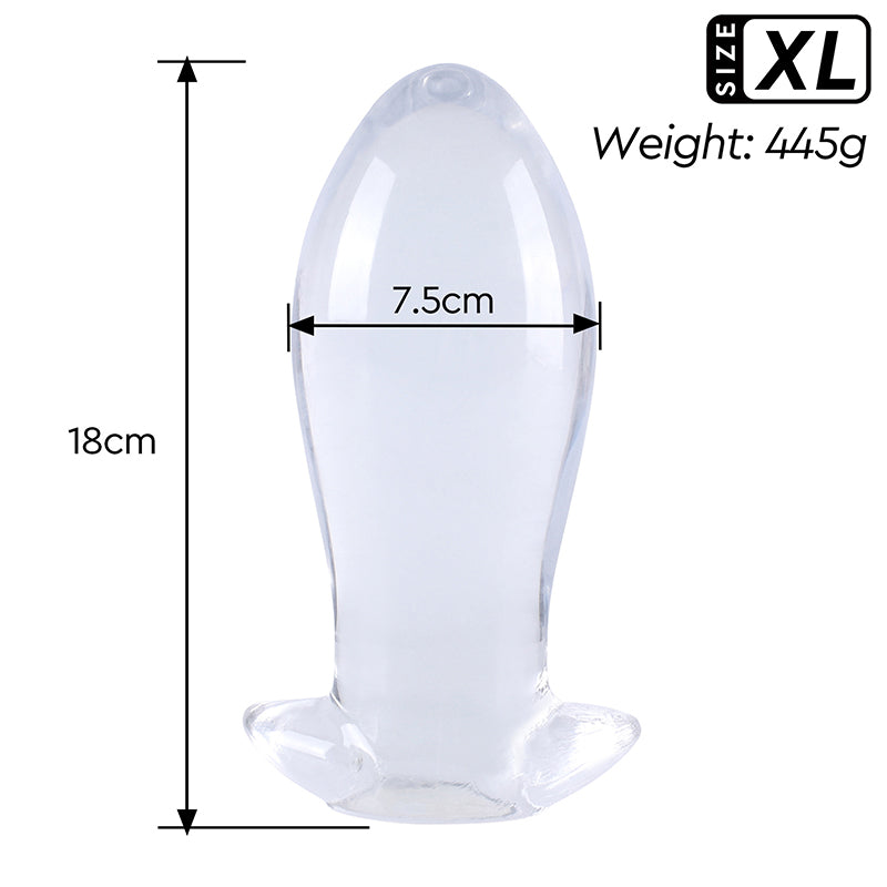 SMALL ANAL DILDO 7 INCH TRANSPARENT TRAINER