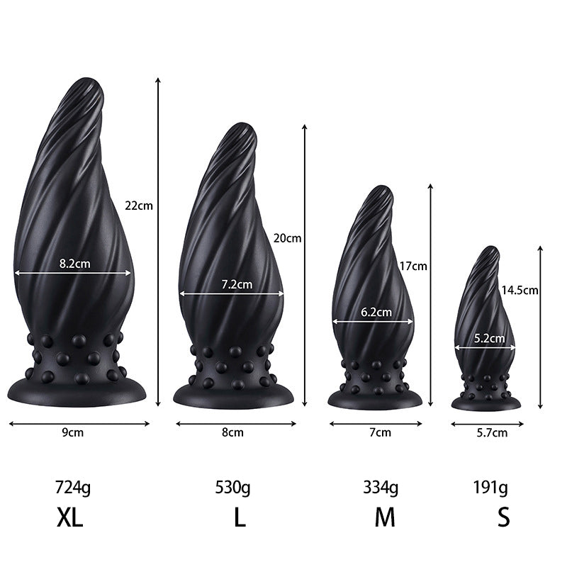 ANAL DILDO FOR FEMALE MONSTER 8 INCH BLACK