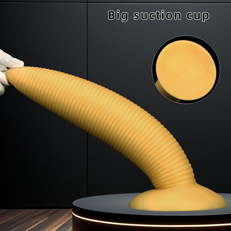 BIG DILDO ANAL SILICONE RIBBED NAIL 15 INCH