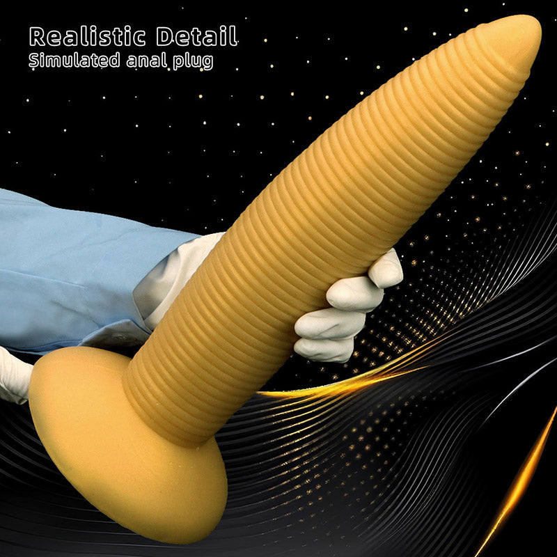 BIG DILDO ANAL SILICONE RIBBED NAIL 15 INCH