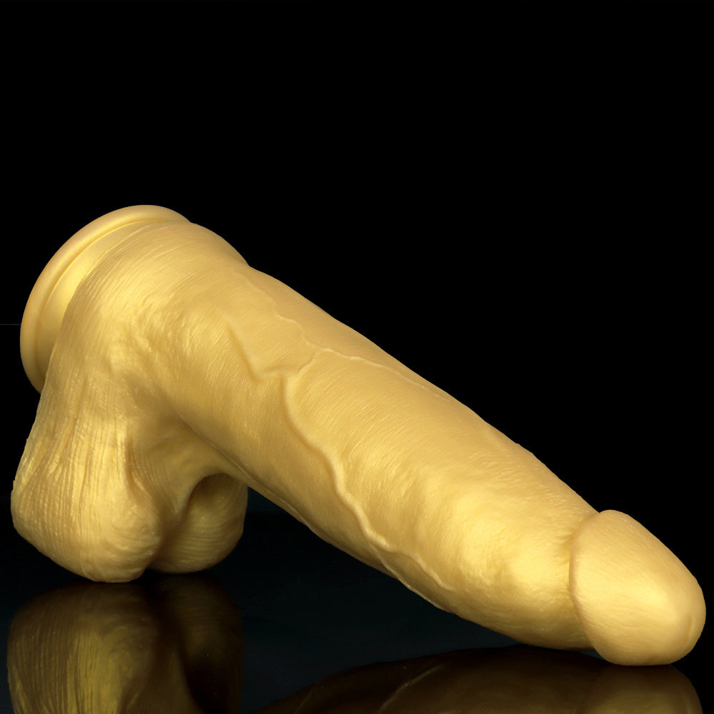 ÉNORME GODE RÉALISTE EN SILICONE 13 POUCES OR