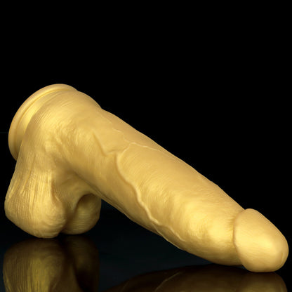 ÉNORME GODE RÉALISTE EN SILICONE 13 POUCES OR