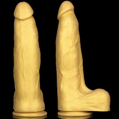 ÉNORME GODE RÉALISTE EN SILICONE 13 POUCES OR