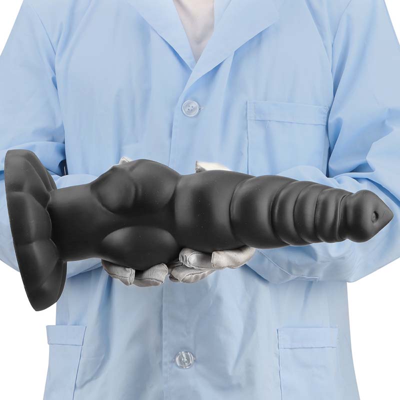 DOG ANAL DILDO SILICONE HUGE 14 INCH BLACK