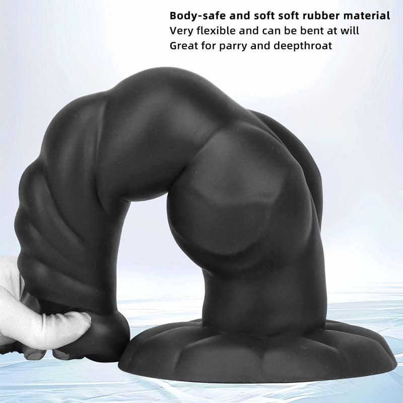 DOG ANAL DILDO SILICONE HUGE 14 INCH BLACK