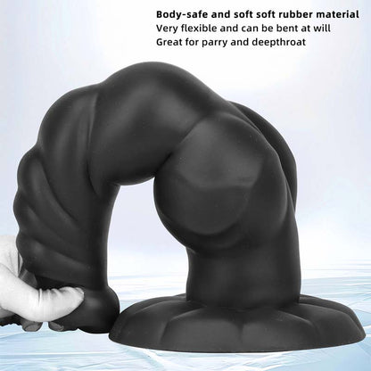 DOG ANAL DILDO SILICONE HUGE 14 INCH BLACK