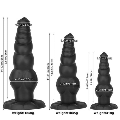 DOG ANAL DILDO SILICONE HUGE 14 INCH BLACK