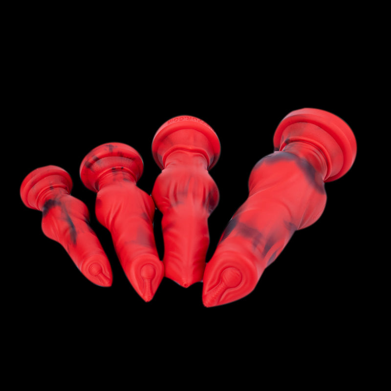 DILDO POUR CHIEN ÉNORME SILICONE 13 POUCES ROUGE