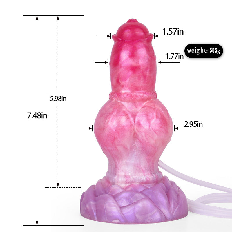 MONSTER DILDO ANAL SQUIRTING 7 INCH PINK