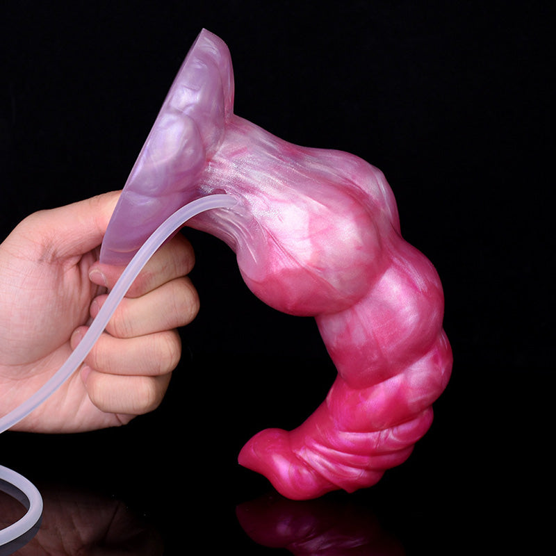 MONSTER DILDO ANAL SQUIRTING BIG 9 INCH PINK