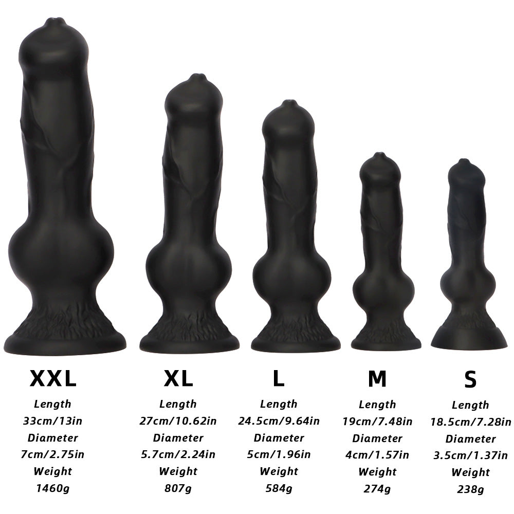 MONSTER DILDO ANAL HUGE SILICONE 13 INCH GIANTBLACK