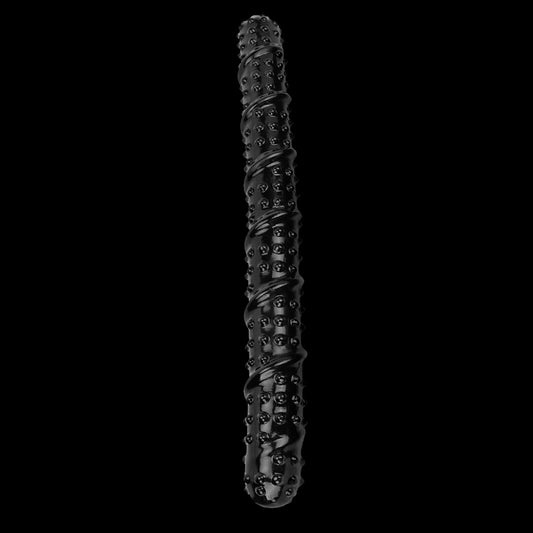 LONG ANAL DILDO HUGE SPIKED DOUBLE PVC 24 INCH BLACK