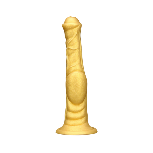 HORSE DILDO ANAL GIANT SILICONE 11 INCH GOLD