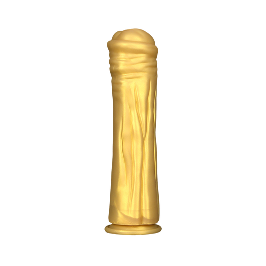 HUGE DILDO ANAL HUGE SILICONE 13INCH GOLD