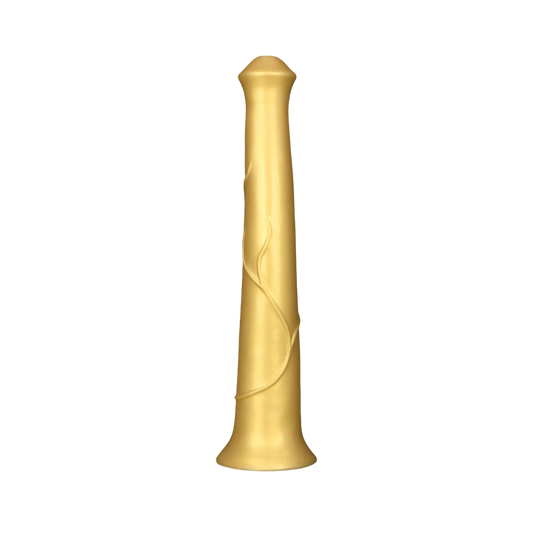 HORSE DILDO ANAL HUGE SILICONE 16 INCH GOLD