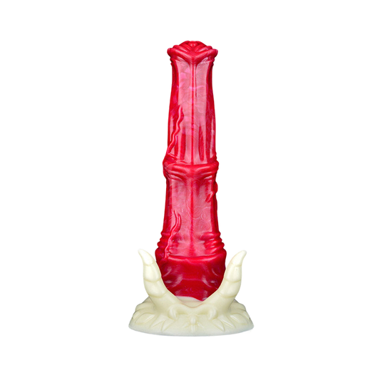 Gode ​​cheval tentacule en silicone 10 pouces rouge