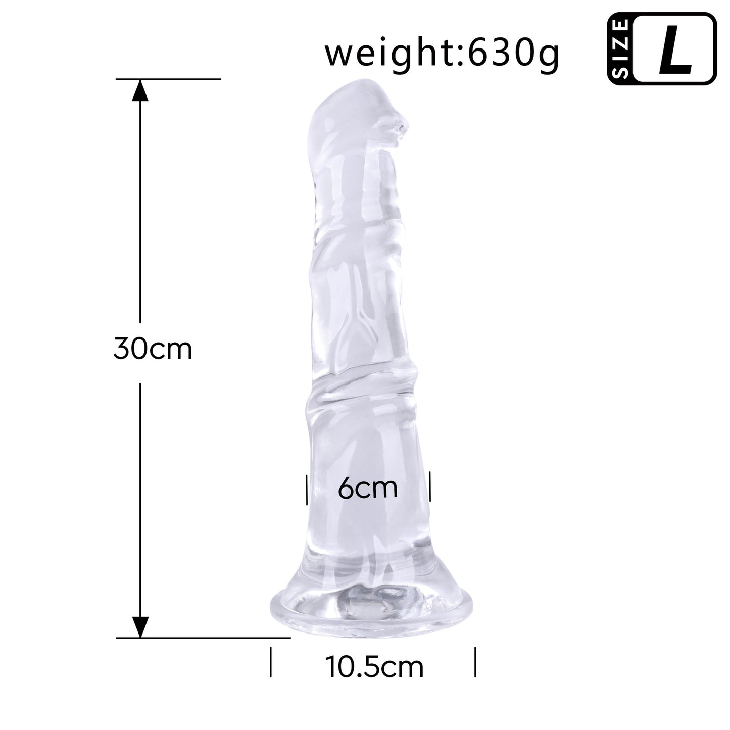 HORSE DILDO ANAL GIANT SILICONE 16 INCH CRYSTAL