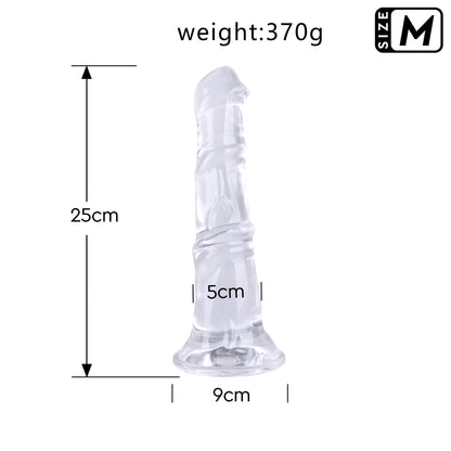 HORSE DILDO ANAL GIANT SILICONE 16 INCH CRYSTAL