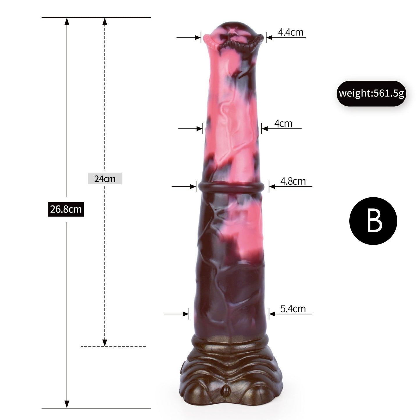 Gode ​​cheval énorme en silicone 30,5 cm monstre rose