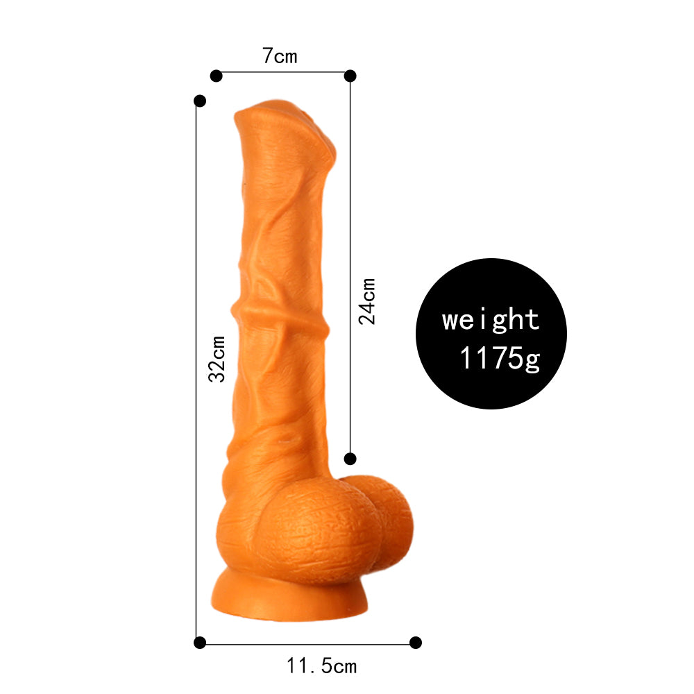 HORSE DILDO ANAL HUGE SILICONE 15 INCH FLESH SOFT