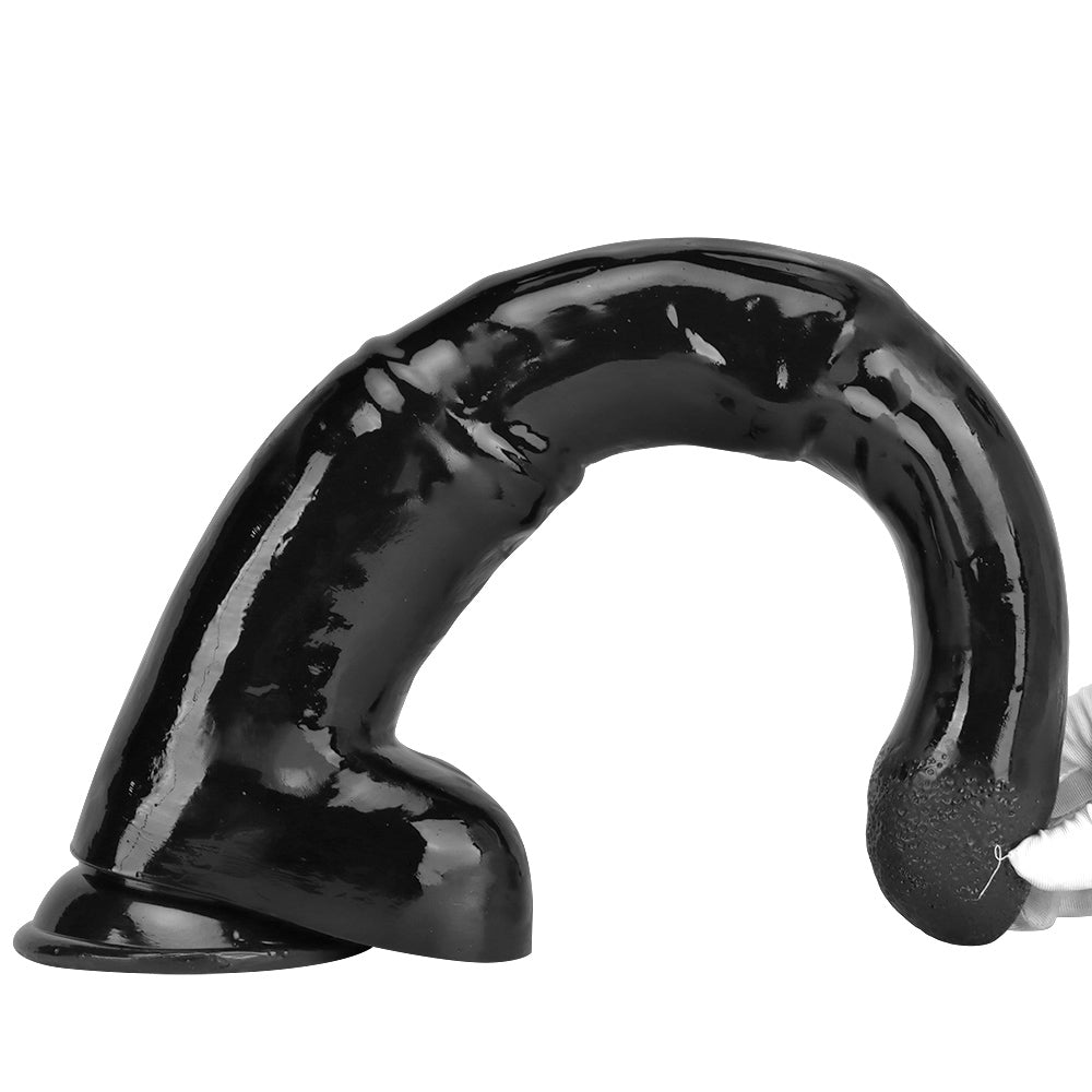 HORSE DILDO ANAL GIANT PVC 18 INCH LONG BLACK