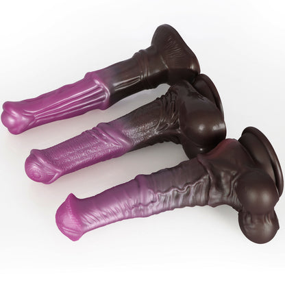 HORSE DILDO ANAL LONG SILICONE 10 INCH PURPLE