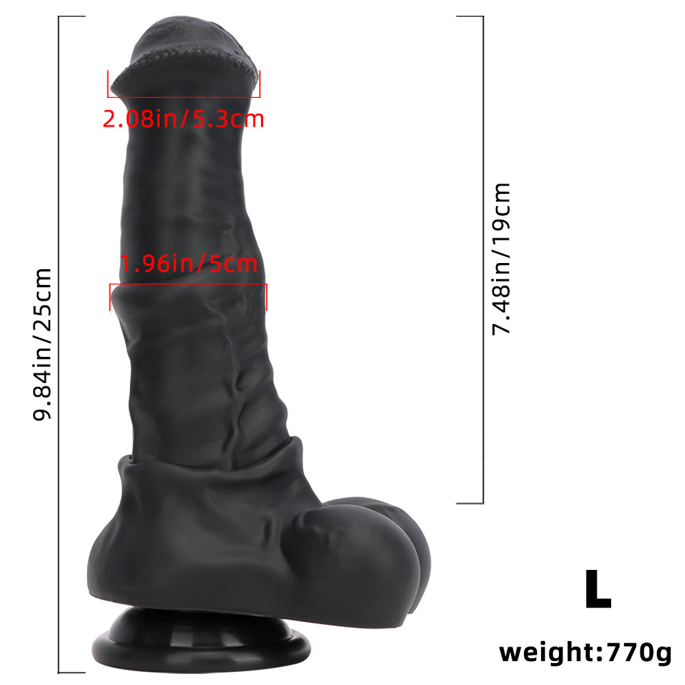 HORSE DILDO ANAL GIANT SILICONE 13 INCH BLACK