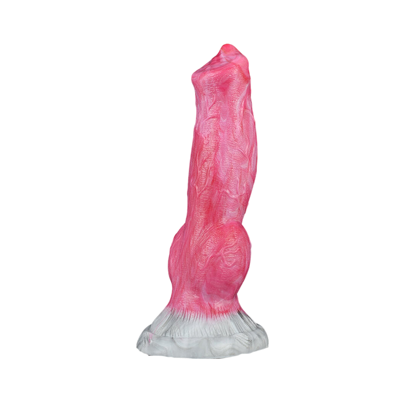 DILDO CHEVAL NOUÉ FANTASY SILICONE 7 POUCES ROSE