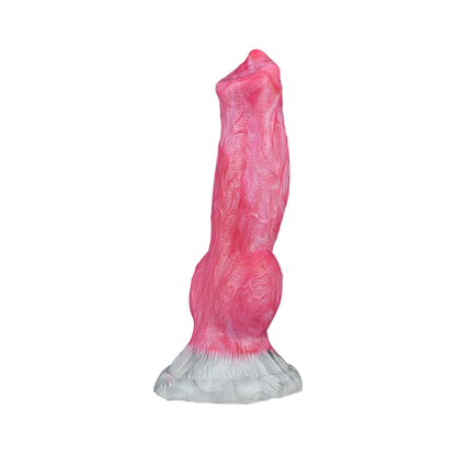 DILDO CHEVAL NOUÉ FANTASY SILICONE 7 POUCES ROSE