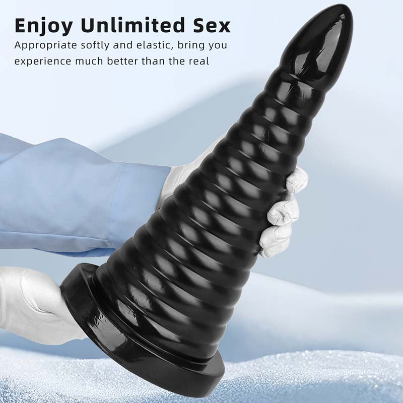 HUGE ANAL DILDO 14 INCH PVC BLACK