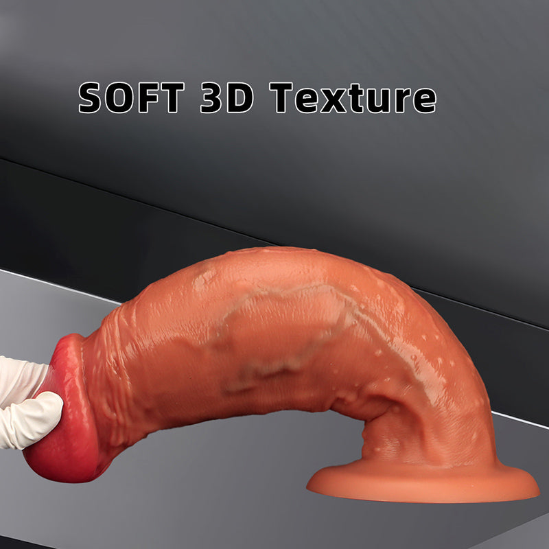 HUGE ANAL DILDO SILICONE REALISTIC WITHOUT TESTICLES 12 INCH