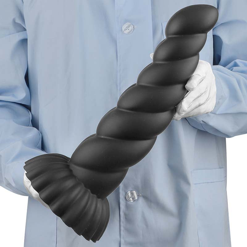 HUGE ANAL DILDO SPIRAL 14 INCH SILICONE