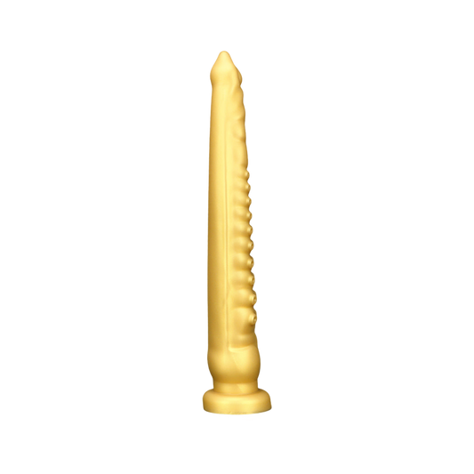 HUGE ANAL DILDO SUCKERS SILICONE LONG 23 INCH GOLD FOR MEN SOFT