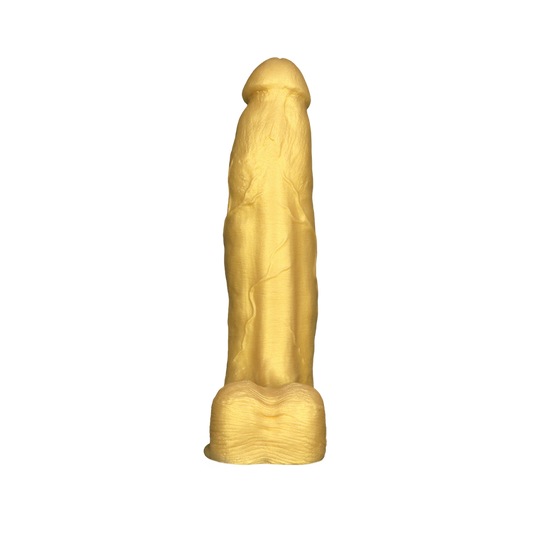 HUGE DILDO ANAL REALISTIC SILICONE 13 INCH GOLD