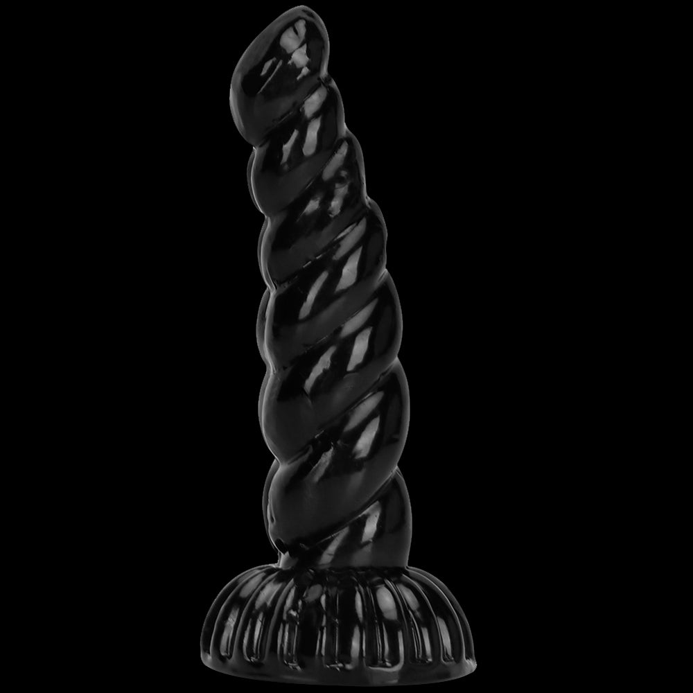 DILDO NOUÉ ÉNORME PVC 10 POUCES NOIR