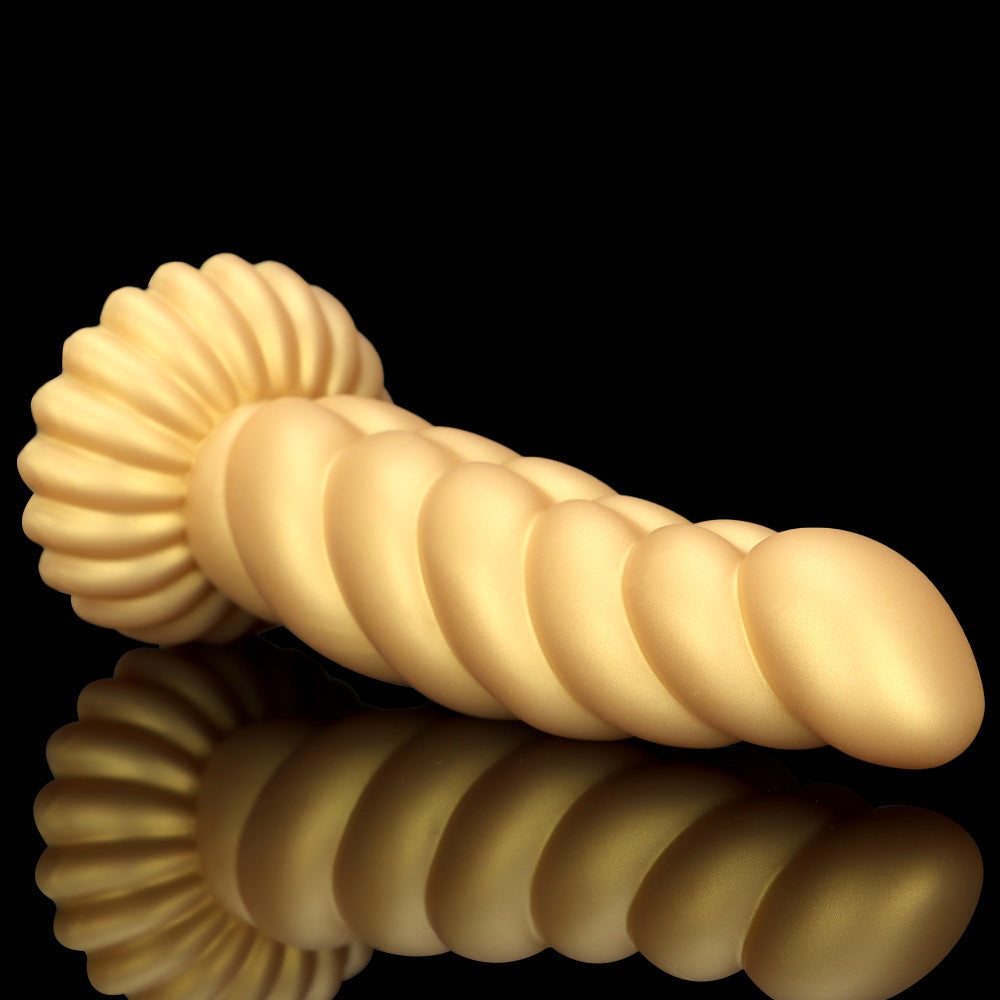 DILDO NOUÉ ÉNORME SILICONE 10 POUCES OR