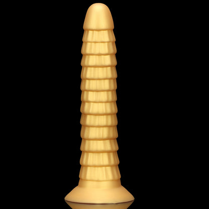 DILDO NOUÉ ÉNORME SILICONE 15 POUCES OR