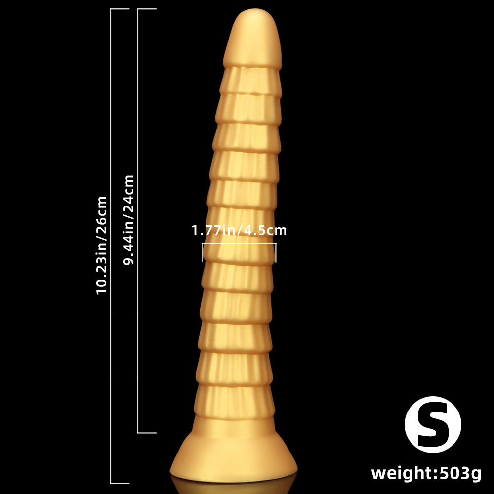 DILDO NOUÉ ÉNORME SILICONE 15 POUCES OR