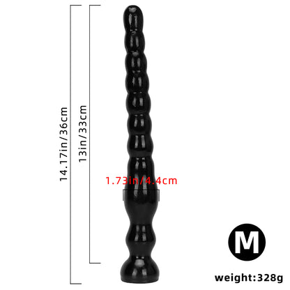 DILDO NOUÉ ÉNORME PVC 17 POUCES NOIR